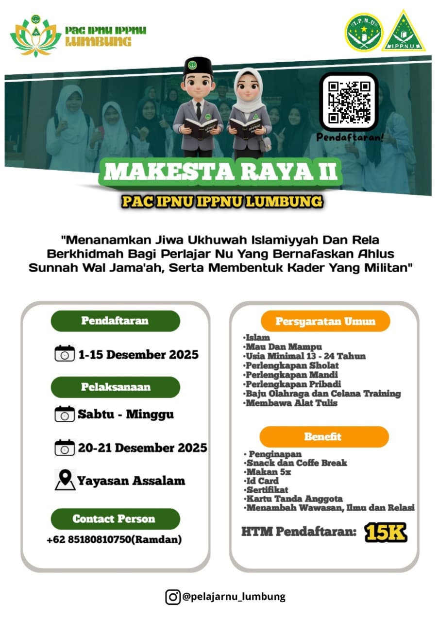 PAC IPNU–IPPNU Lumbung Siap Gelar Makesta Raya II